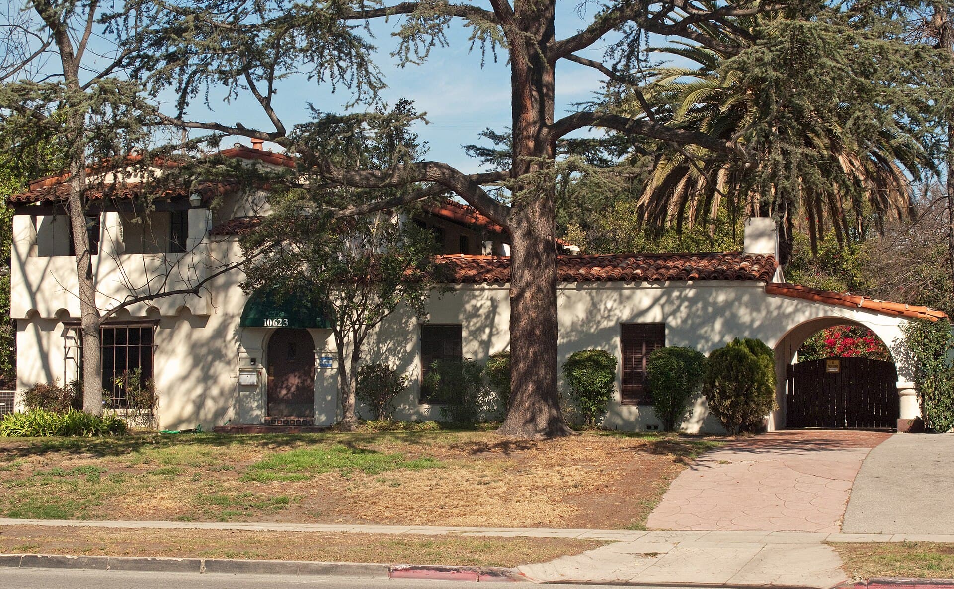 The 1929 Spanish Revival Bakman House at 10623 Riverside Drive in Toluca Lake