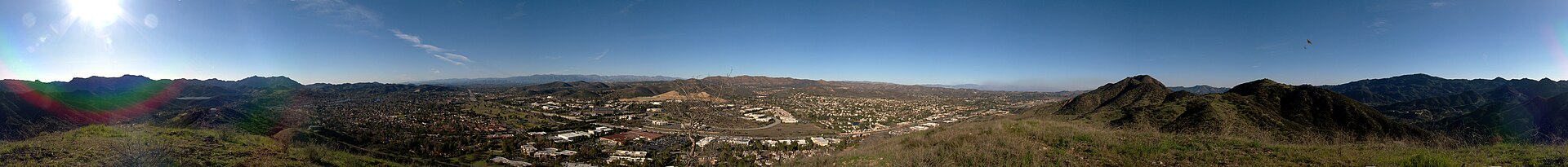 Aerial view of Agoura Hills and the western Conejo Valley