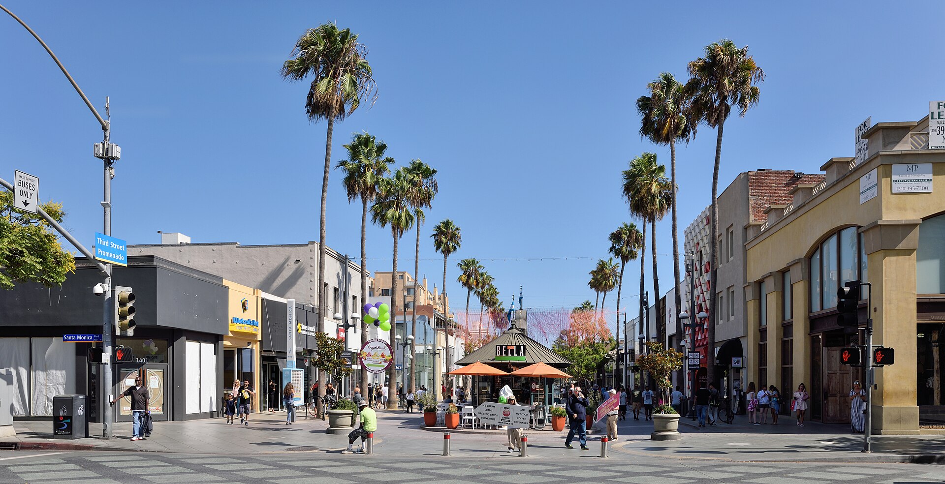 The Third Street Promenade pedestrian shopping district in Santa Monica